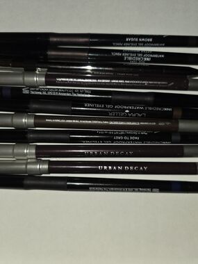 Urban Decay, laura geller eyeliners, Brown, Plum, black-- 11 pc bundle